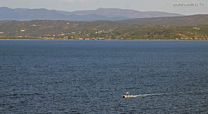 Яхта ПЕПЕЛАЦ. Греция. Ионическое море. Пелопоннес. Пилос.  На катере по Наваринской бухте.