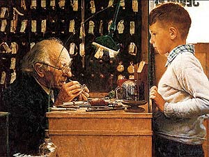    (Norman Rockwell Clockmaker)