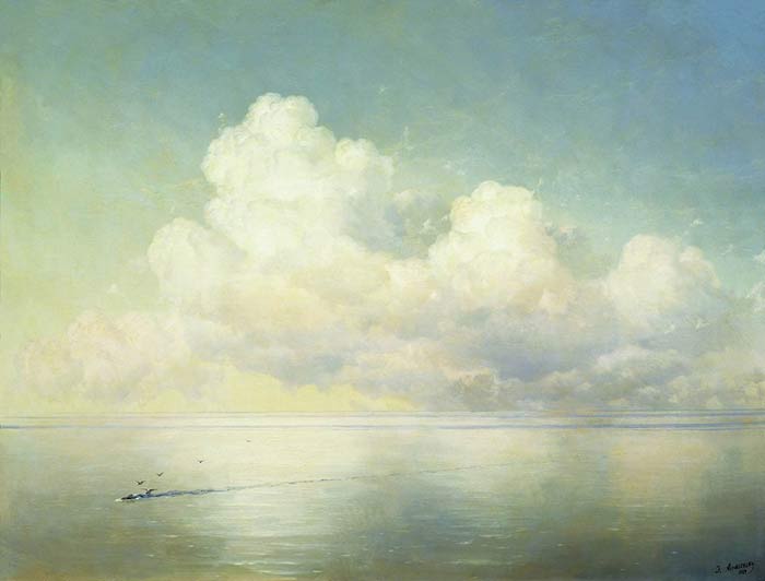 Облака над морем. Штиль. 1889г. 112х146см. Холст, масло. Государственный Русский музей, СПБ. Облака над морем. Штиль. 1889г. 112х146см. Холст, масло. Государственный Русский музей, СПБ.