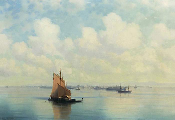 Морской пейзаж. 1871г. 72х103см. Холст, масло. Нижнетагильский художественный музей изобразительных искусств. Морской пейзаж. 1871г. 72х103см. Холст, масло. Нижнетагильский художественный музей изобразительных искусств.