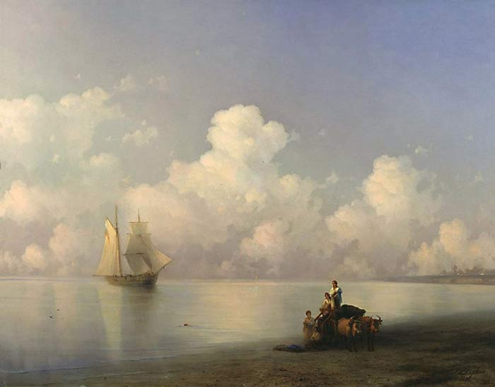 Вечер на море. 1871г. 129х164см. Холст, масло. Ульяновский художественный музей. Вечер на море. 1871г. 129х164см. Холст, масло. Ульяновский художественный музей.