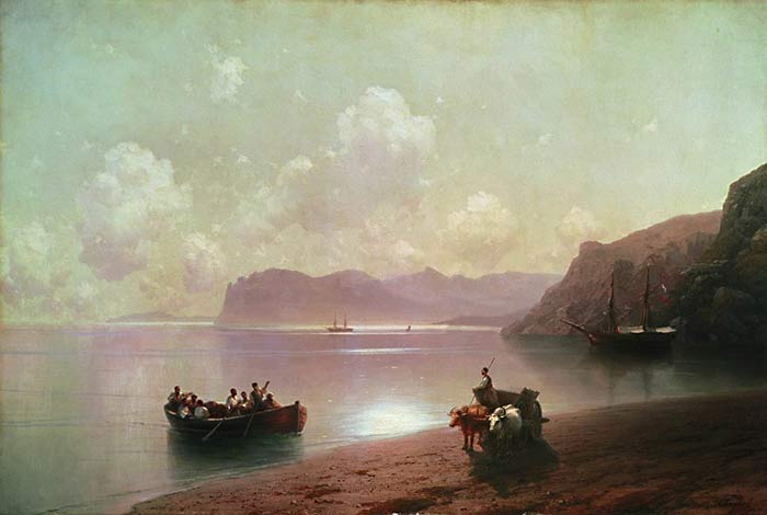 Утро на море. 1883г. 110х163см. Холст, масло. Национальный художественный музей Республики Беларусь, Минск. Утро на море. 1883г. 110х163см. Холст, масло. Национальный художественный музей Республики Беларусь, Минск.