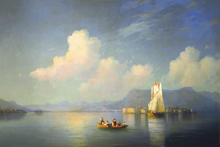 Итальянский пейзаж. Вечер. 1858г. 108х160см. Холст, масло. Феодосийская картинная галерея. Итальянский пейзаж. Вечер. 1858г. 108х160см. Холст, масло. Феодосийская картинная галерея.